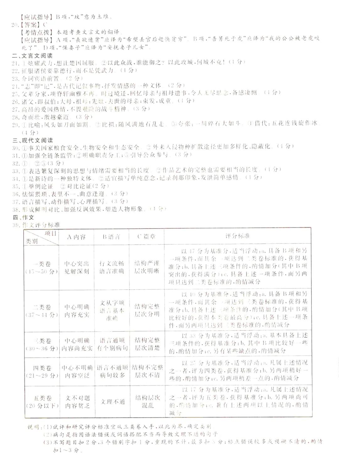 2022年重庆成人高考专升本大学语文真题